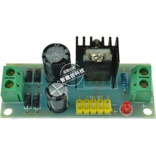 L7805 LM7805 Step Down Converter 7.5V-20V to 5V Regulator Transformers Buck Power Supply Module For Arduino