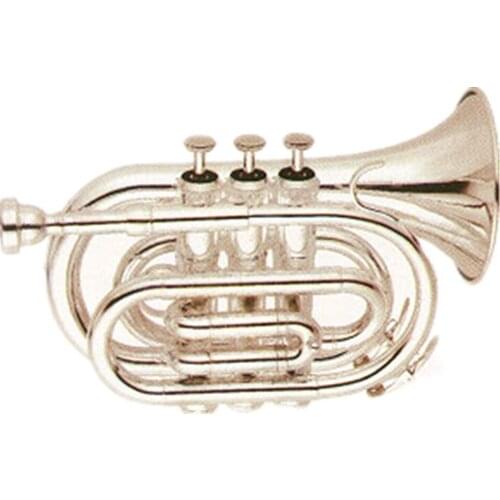 Silver plated Monel Valves Pocket Trumpet Tone Bb