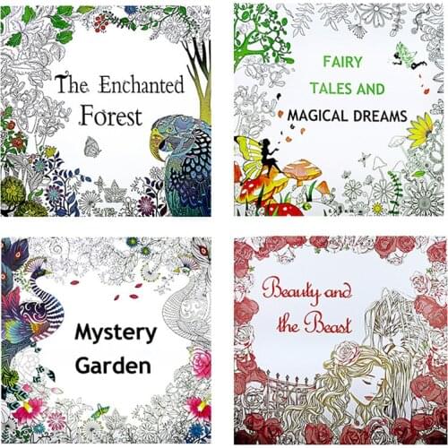 Coloring Book For Children Adult Relieve Stress Kill Time Painting Art Book Anti-Stress Magic Forest Fantasy Dream Wonderland