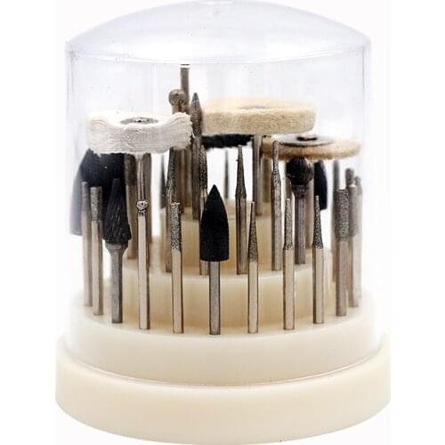 41pcs/set Dental Lab Silicone Rubber Rotary Tungsten Steel Polishing Burs 2.35mm Teeth Whitening Dentist Equipment With Box
