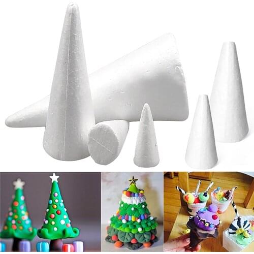 XMAS Polystyrene Styrofoam Foam Tip Cone Flat Cone For Craft DIY Accessory Handmade Party Celebration Festival Decorations