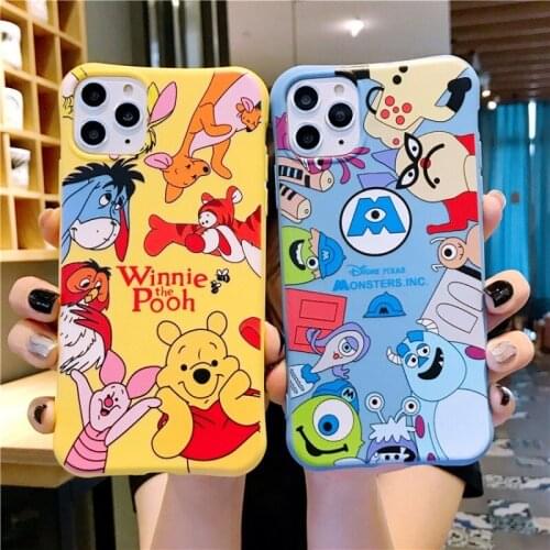 Disney Winnie Bear Phone Case for IPhone 7/ 8/ 8 Plus/X/XS/XR/XS Max/11/12/11 Pro/12 Pro/Cute Cartoon Anti-fall Silicone Case