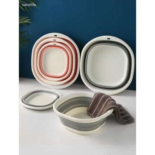 Foldable Washbasin Large Travel Portable Compressed Basin Travel Ultra-Light Household Water Basin Retractable Baby Bason