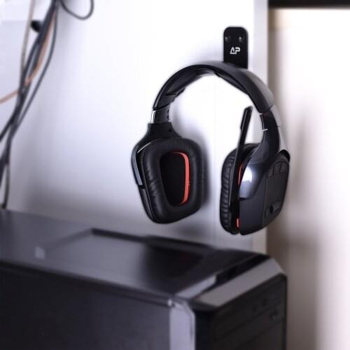 Vococal Self-adhesive Headphone Stand Aluminum Alloy Over-ear Earphone Holder Bracket Hook Mount Headset Hanger for Wall Desk