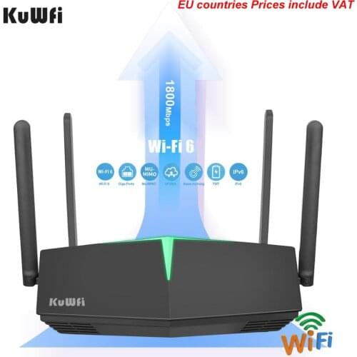 WiFi 6 Router 1800Mbps Smart Dual Band WiFi 6 802.11ax Wireless Gaming Routers with 4 Gigabit Port for Home Office New 128Users