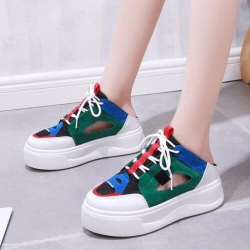 2019 New Spring Woman Half slipper Canvas Shoes flat sneakers women casual Comfortable loafer Driving low lace up shoes X9-58