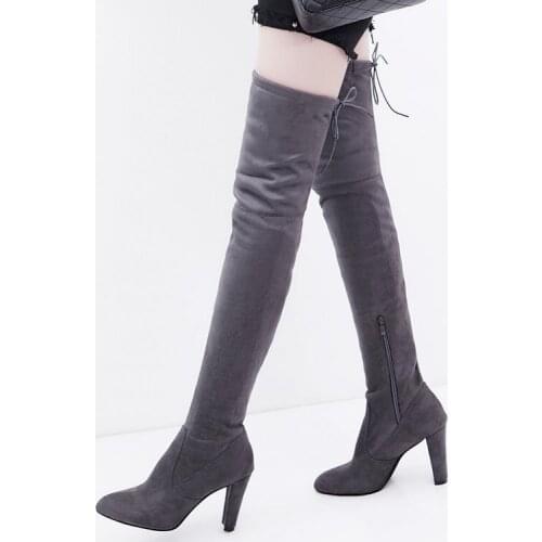 2020 Womens shoes Winter Over the knee boots High heel ladies boots Large size foreign trade boots 42 43