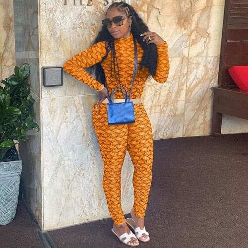 Aesthetic Print Casual Two Piece Set Womens Tracksuit Turtleneck Long Sleeve T-shirts and Slim Fit Legging Streetwear Outfits