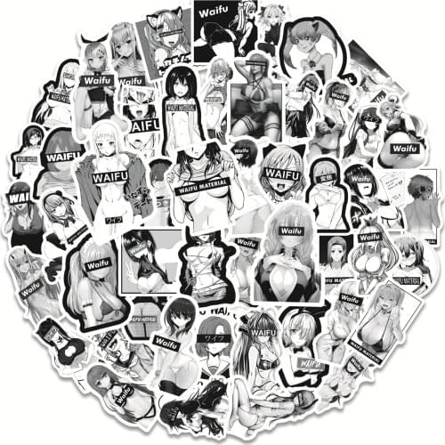 10/50pcs NEW Sexy Girl Waifu Pinup Anime Stickers Decal Bicycle Guitar Luggage Laptop Trunk Motorcycle Graffiti Sticker Kids Toy