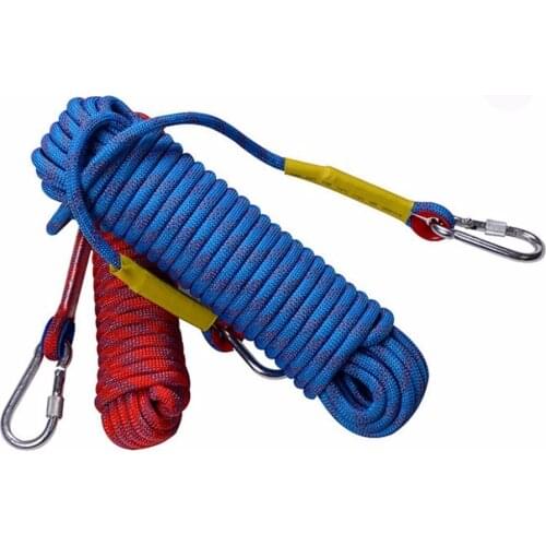 15KN High Strength Safety survival Rope Cord rock mountain Climbing harness Outdoor camping 10.5 Diameter 10M Wall Equipment