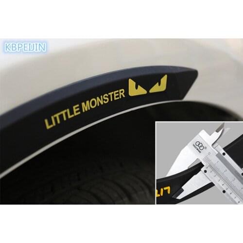 2pcs Car styling Wheel eyebrow Anti-collision Strip Stickers for DAIHATSU terios sirion yrv charade feroza mira accessories