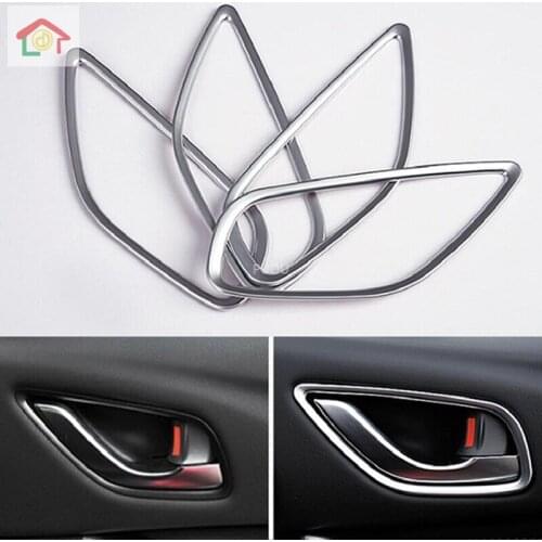 ABS Chrome For Mazda 6 Atenza 2013-2016 Accessories Auto Inner Door Bowl Protector Frame Cover Trim Car Styling 4pcs