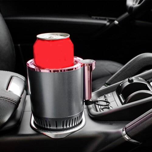 12V Car Drink Beverage Can Cooler Baby Bottle Warmer with Digital Temperature Display Aluminum Alloy Mug Cooler Warmer