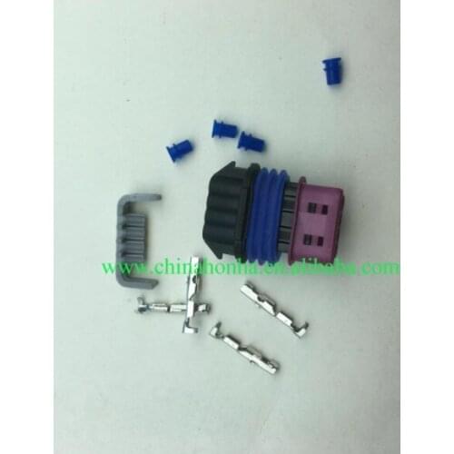 Free shipping for Delphi 4 Way Black GT 150 Sealed Female Connector Assembly, Max Current 15 amps 15410728 with wire or without
