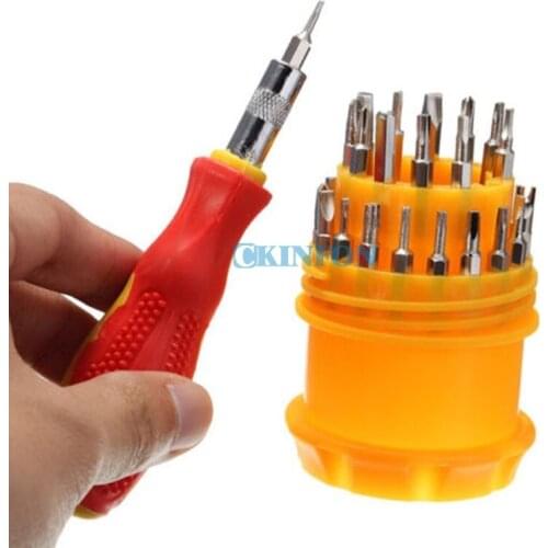 DHL 200Set 31in1 Magnetic Mini Screwdriver Bits Torx Kit Phone Watch Laptop Repair Tool Set