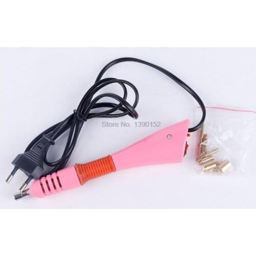 DHL 50set Fast Heated! Hotfix Rhinestone Applicator Purple / Pink fix Applicator Iron-on Wand Heat-fix Tool shoe Sewing