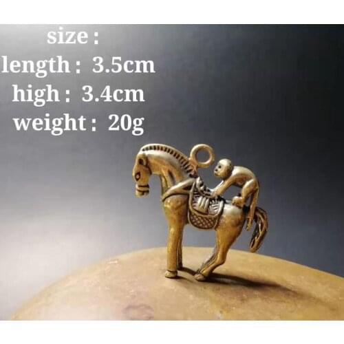 Chinese pure brass animal small crafts statue