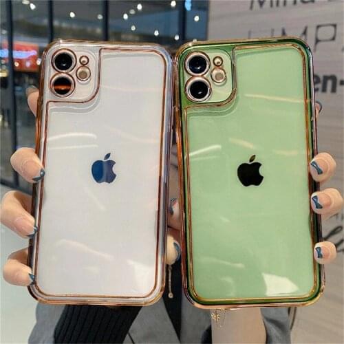 Electroplating Matte Clear Phone Case For iPhone 12 Pro Mini 11 Pro Max X XR XS Max 7 8 Plus SE 2020 Solid Color Soft TPU Cover