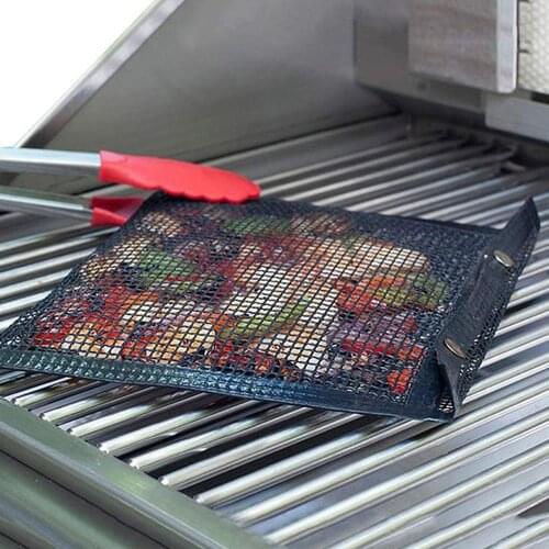 Reusable Non-stick BBQ Grill Mesh Bag Barbecue Baking Isolation Pad Outdoor Picnic Camping BBQ Kitchen Tools Dropshipping