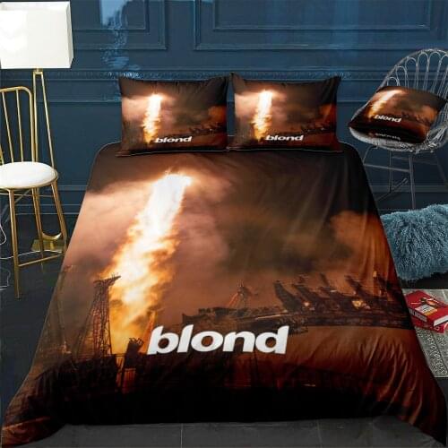 Blond Frank Ocean Album Quilt Cover Pillowcase 3Piece Comforter Bedding Set With Pillow Case Single Double Duvet Cover