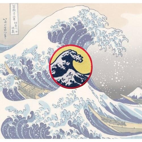 The Floating World Japanese Custom patch for clothing iron on embroidery appliques badges for decorate clothing Jeans Jackets