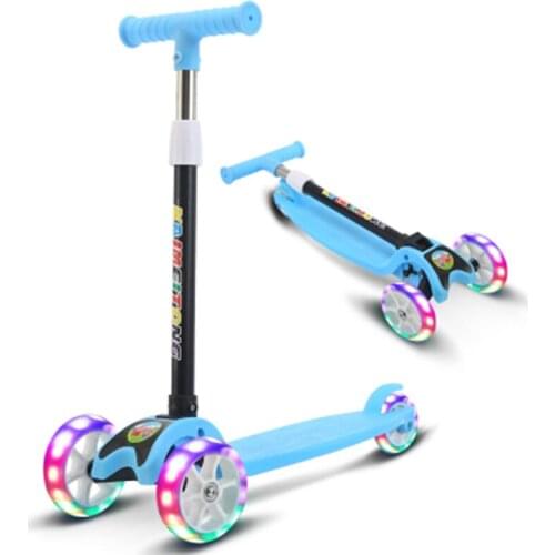 2019 new, children lamp, kids tricycle folding bike, slider, flash, 3 laps, street toys, bike for 2-15 years old