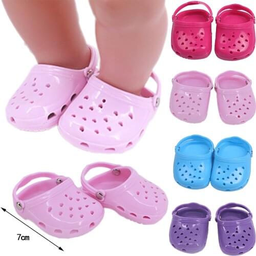 15 Cute Sandal 7-8 cm Shoe Length Doll Shoes For 18 Inch American Doll & 43 CM Reborn Baby Doll Clothes,Girl,Our Generation,Gift