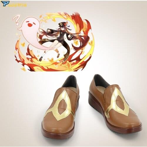 Genshin Impact Hu Tao Cosplay Shoes Boots Halloween Carnival Cosplay Costume Accessories