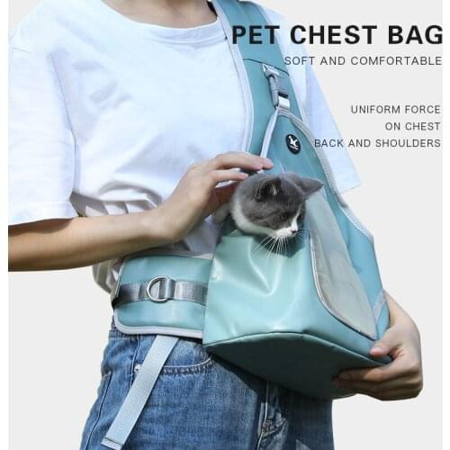 Pet Bag Portable Dog Travel Bag Comfortable Dog Carrier Bags Outdoor Chest Bag Breathable Sling Backpack For Kitten Pet Supplies