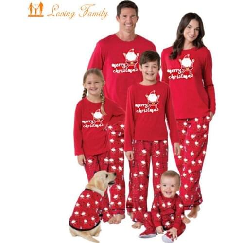 New Year 2020 Family Christmas Pajamas Family Matching Outfit Father Mother Daughter Girl Boy Clothing Sets Pyjamas Family Look