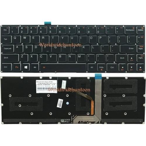 Reboto High quality laptop Keyboard for Lenovo Yoga 3 Pro 1370 US Layout keyboard with Backlit Without Frame PK130TA1A00 Tested
