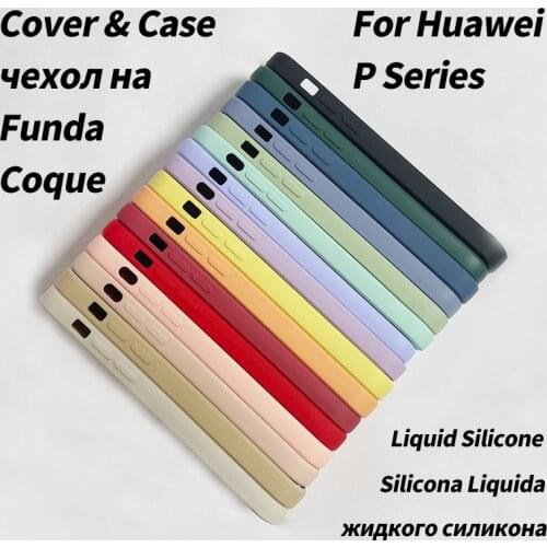 Luxury Original Liquid Silicone Shockproof Case For Huawei P10 P20 P30 P40 P50 P Smart Z Plus 2019 2020 Lite Pro Back Soft Cover