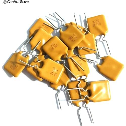 10PCS/lot Self Recovery Fuse RUEF160 UF160 30V 1.6A PPTC X30 DIP Resettable Fuse 1.6A 30V PTC