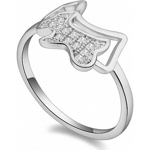 TRACYSWING Real Austrian Crystals Brand AAA Zirconia Micro Inlays Fashion Ring for women New Geometric Th-108724