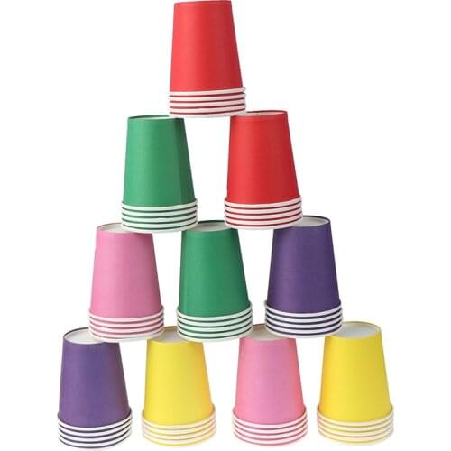 10pcs Party Disposable Paper Cups Juice Cup DIY Decoration Baby Shower Kids Birthday Wedding Picnic Tableware Supply