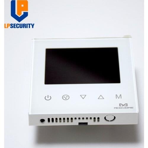 Fan Coil Thermostat MH8 series 2/4 pipe MH8-FC MH8-4FC, Z-Wave Plus Tempered glass panel with capacitive buttons