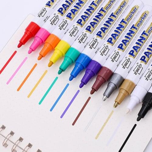 Waterproof Car Tire Makers Quick-Drying Permanent Makers Marker Pen Mark Oily Optical Disc Glass Ceramic Plastic Marker Logstics