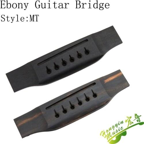 High Quality Ebony Guitar Bridge Replacement Parts Solid Wood Acoustic Guitar Accessories 153*37*9mm MT style