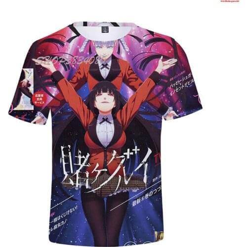 Yumeko Jabami Kakegurui Compulsive Gambler Tshirt Women 3d Printed Casual Plus Size T Shirt Graphic Anime Streetwear T-shirt Men