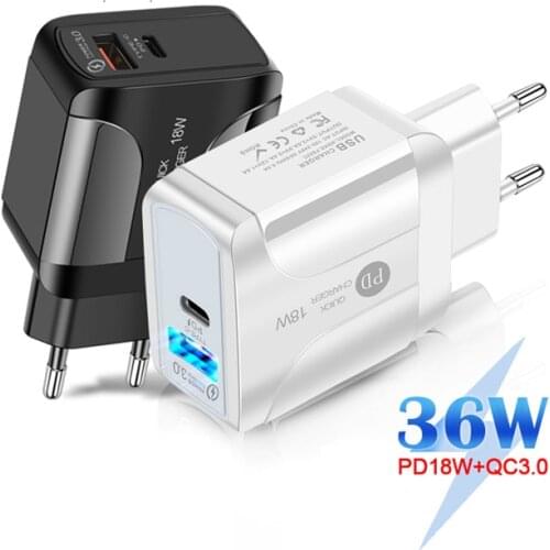 Charger PD 3.0 Quick Charge For iPhone 11 Type C Fast Charger 3.0 18W For Xiaomi Samsung Huawei USB Charger Mobile Phone Charger