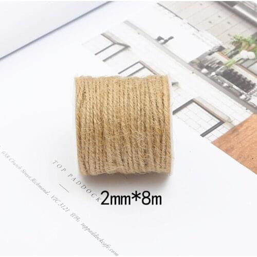 1 Roll DIY Natural Hemp Linen Cord Twisted Burlap Jute Twine Rope String Craft Decor