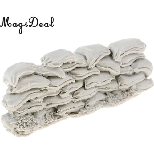 1Pc 1/35 Resin Soldier Scenario Accessories Kit Model Sandbag Wall Resin Kit Action Figures Accs Sand Model Layout