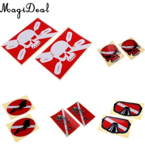 2 Pcs Reflective Adhesive Waterproof Scuba Diving Diver Kayak Fishing Sticker Decal for Dive Tank Cylinder, Flippers