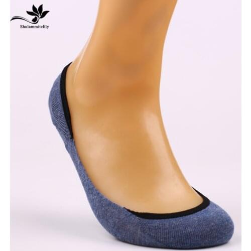 5Pair Fashion Unisex Women Men Loafer Boat Non-Slip Invisible No Show Nonslip Liner Low Cut Soft Breathable Cotton Short Socks