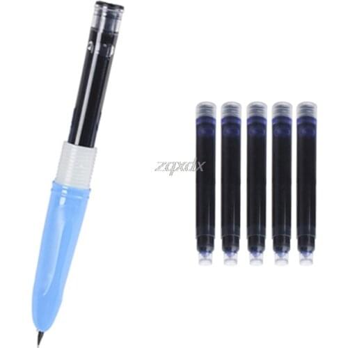 5Pcs Ink Cartridges Fountain Pen Refill in Black/Blue Writing Tool Drop ship