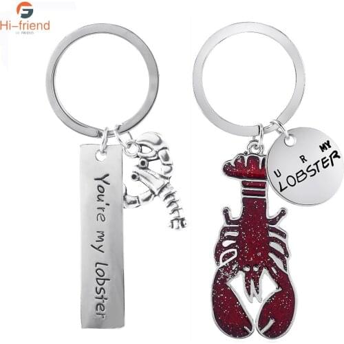TV Show Friends Keychains You're My Lobster Letter Tag Mini lobster Pendant Man Woman jewelry Gift for a lover