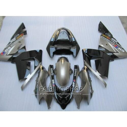 Black grey zx10r 2004 2005 Fairings For Kawasaki Ninja zx-10r 04 05 Injection mold Fairing kit +Sticker *n31