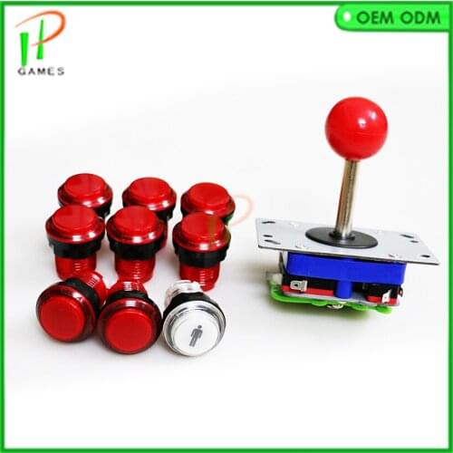 DIY Jamma Arcade Games Parts 2/4/8 way Zippy Joystick + 12V illuminated Arcade Push Buttons Bundles Kit