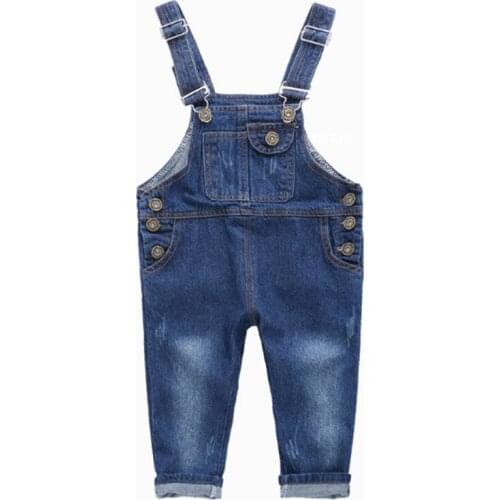 Boys Denim Jeans Overalls Boys Suspender Pants 2019 New Autumn Children Strap Baby Romper Cotton Jumpsuit for Girls Kids Clothes