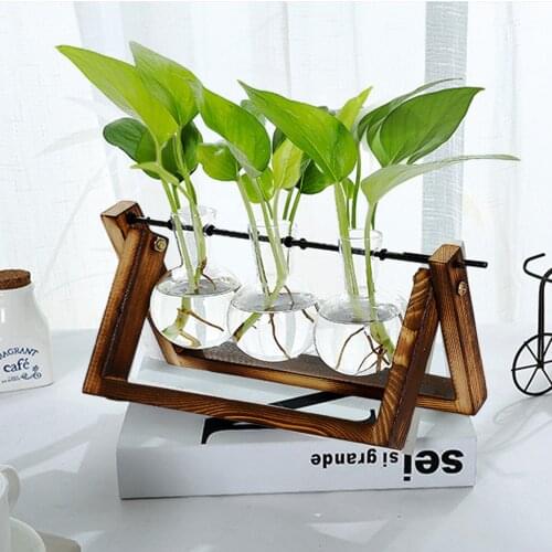 Swing-style Tripod Tabletop Vase Glass Planter Bulb Vase Desktop Plant Terrarium Home Decoration For Table Mantelpiece Room
